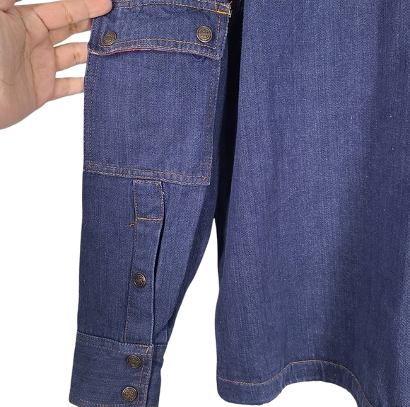 70's Ambassador Raw Denim Chore Jacket Large - Picture 2 of 5